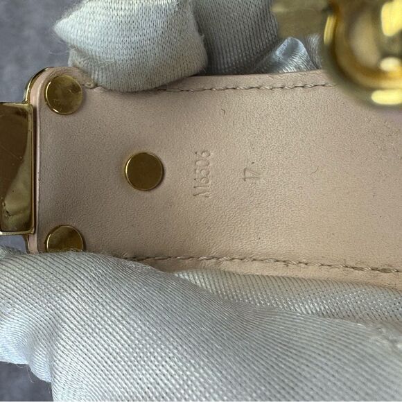 Louis Vuitton Beige Gold Save It Patent Leather Women's Bracelet 17 - Picture 9 of 12